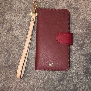 Saffiani leathe folio case for standard iPhone 7/8